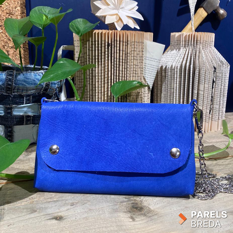 tasje2 Parels workshop leer tasje leder bankstel upcycling hergebruik duurzaam circulair knutselen cursus