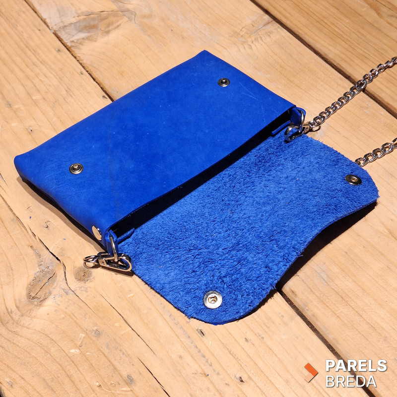 tasje6 Parels workshop leer tasje leder bankstel upcycling hergebruik duurzaam circulair knutselen cursus