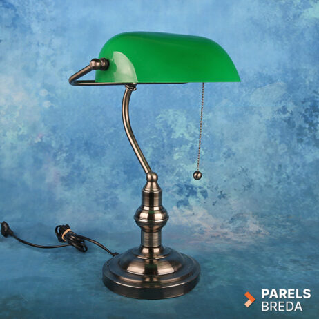 notarislamp bankierslamp groen glazen kap wallstreet bureaulamp