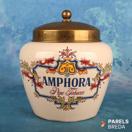Amphora Pipe Tobacco tabakspot Zenith Gouda messing deksel aardewerk
