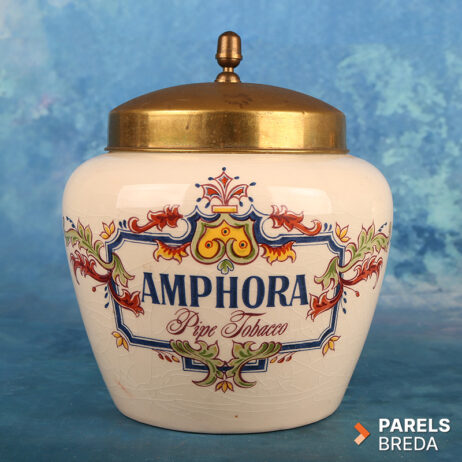 Amphora Pipe Tobacco tabakspot Zenith Gouda messing deksel aardewerk