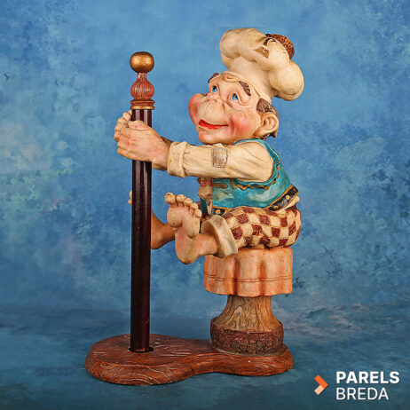 Efteling Laaf keukenrolhouder kok Laaf Efteling Collection keukenrolhouder verzamelaarsobject Efteling figuur keukenaccessoire kunsthars