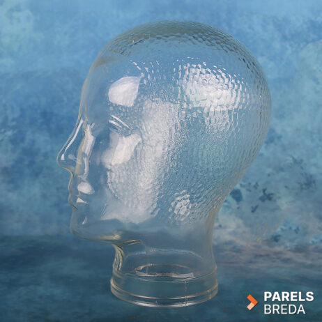 vintage glazen mannequinhoofd glazen etalagehoofd koptelefoonhouder displayhoofd retro decoratie